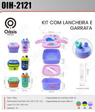 KIT COM LANCHEIRA E GARRAFA OASIS MARKET