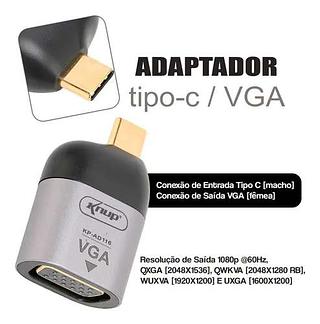 CABO ADAPTADOR TYPE-C X VGA KUNP