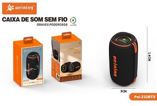 CAIXA DE SOM SEM FIO GRAVES PODEROSOS 10W IPX6 PEINING