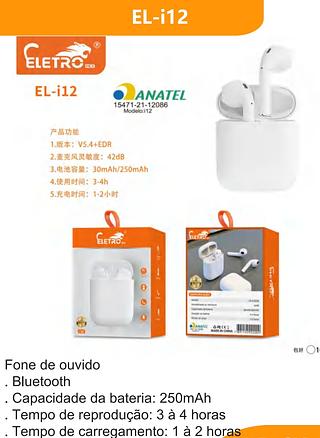 FONE DE OUVIDO SEM FIO ELETRO