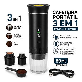 MÁQUINA DE CAFÉ EXPRESSO 3 EM 1 PORTATIL 2500MAH*3 OASIS MARKET