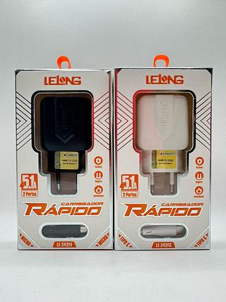 CARREGADOR RAPIDO 5.1A 2USB LELONG