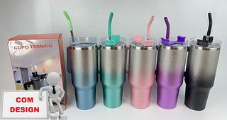 COPO TERMICO INOXIDAVEL DE QUALIDADE ALIMENTAR 1200ML(COM DESIGN)