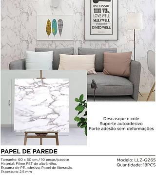 PAPEL DE PAREDE 60 X 60CM MADE BASIC(PACOTE COM 10PÇS)