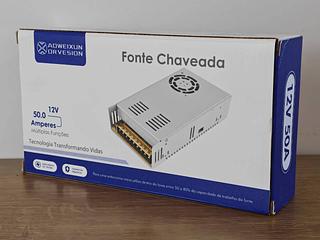 FONTE CHAVEADA ESTABILIZADA 12V 50.0 AMPERES AOWEIXUN ORVESION