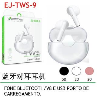 FONE BLUETOOTH/V8 E USB PORTO DE CARREGAMENTO VERDE
