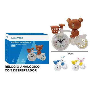 RELOGIO ANALOGICO COM DESPERTADOR PERSONALIZADO LUATEK