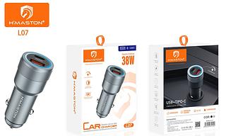 CARREGAMENTO SUPER RAPIDO USB+TIPO-C QC3.0 H'MASTON