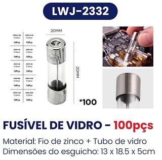KIT DE FUSIVEIS DE VIDRO CONTEM 100PECAS LUATEK