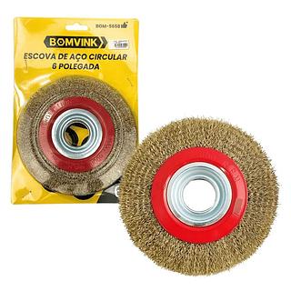 ESCOVA DE AÇO CIRCULAR 6 POLEGADA BOMVINK