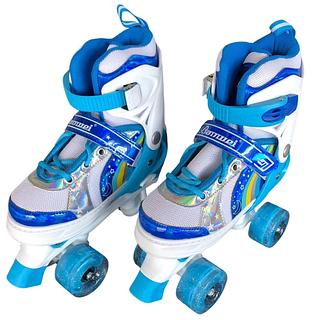 PATINS QUAD TOP TAM./AJUSTÁVEL + RODINHAS LED SPORTS