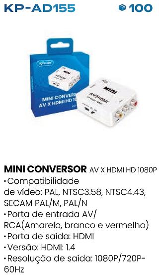 MINI CONVERSOR AV*HDMI HD 1080P KNUP