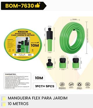 MANGUEIRA FLEX PARA JARDIM 10 METROS BOMVINK