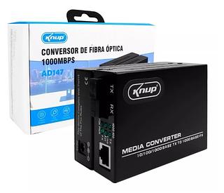 CONVERSOR DE FIBRA OPTICA 1000MBPS KNUP