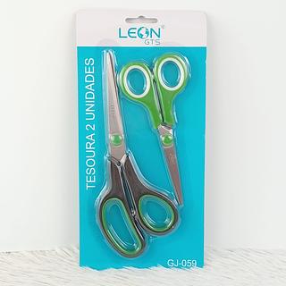 TESOURA 2 UNIDADE DE 19,5CM LEON GTS