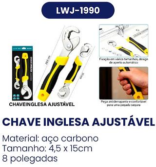 CHAVE INGLESA AJUSTAVEL LUATEK