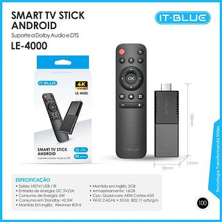 SMART TV STICK ANDROID 4K IT BLUE