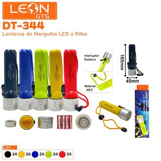 LANTERNA PROFISSIONAL PARA MERGULHAR COM PILHA LEON GTS