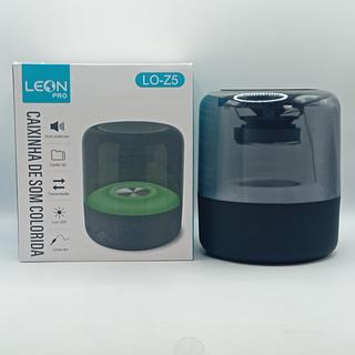 CAIXINHA DE SOM COLORIDA LUZ LED LEON PRO