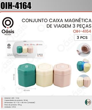 CONJUNTO CAIXA MAGNETICA DE VIAGEM 3 PECAS OASIS