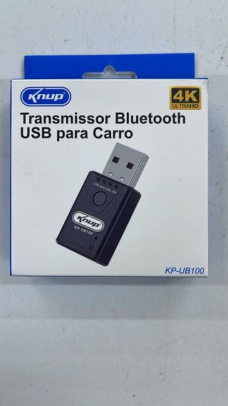 TRANSMISSOR BLUETOOTH USB PARA CARRO 4K ULTRA HD KNUP