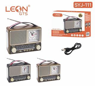 RADIO RECEPTOR FM/AM/SW1 CARTAO DE MEMORIA 3 BANDAS LEON GTS