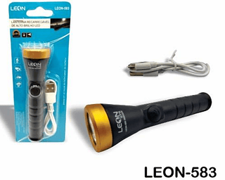 LANTERNA RECARREGAVEL DE ALTO BRILHO LED LEON GTS(NAO ESTADO)