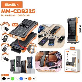 POWER BANK ENERGIA SOLAR PORTATIL 3.1A 10000MAH MINIMEN