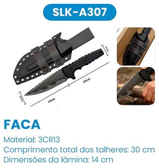 FACA TÁTICA SOBREVIVÊNCIA FULL TANG BAINHA R LUATEK