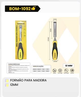 FORMÃO PARA MADEIRA 12MM