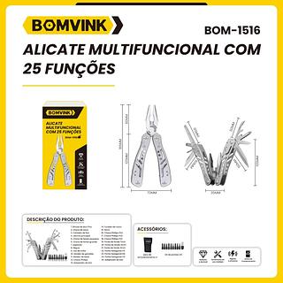 ALICATE MULTIFUNCIONAL COM 25 FUNÇÕES BOMVINK