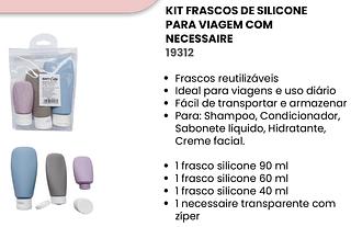 KIT PARA VIAGEM NAVY+CARE