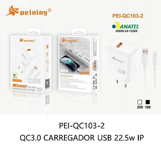 CARREGADOR RAPIDO 22.5W TURBO USB CHARGER PEINING