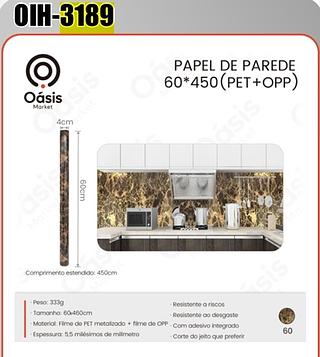 PAPEL DE PAREDE 60*450 (PET+OPP) OÁSIS MARKET