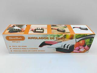 AFIADOR E AMOLADOR DE FACAS 3 NIVEIS PARA COZINHA MINIMEN