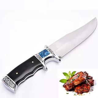 FACA DE CAÇA PESCA CHURRASCO LUXO FULLTANG INOX LUATEK