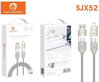 CABO DE DADOS MAGNÉTICO USB-A+USB-C PARA USB-C+USB-IP 100W H'MASTON