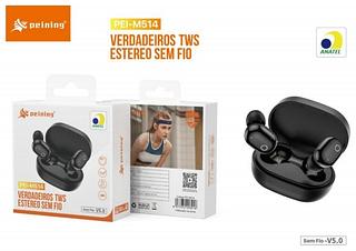 FONE DE OUVIDO BLUETOOTH VERDADEIROS TWS ESTEREO SEM FIO 6.0 PEINING