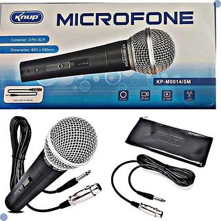 MICROFONE COM FIO CABO XLR-P10 DE 5 METROS KNUP