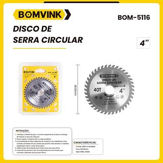 DISCO DE SERRA CIRCULAR 5'' BOMVINK