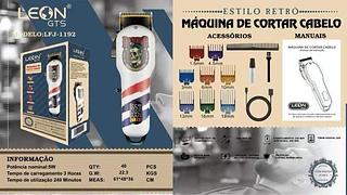 MAQUINA DE CORTA CABELO PROFISSIONAL SEM FIO LEON GTS