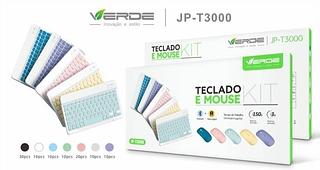 KIT DE TECLADO E MOUSE COLORIDO VERDE