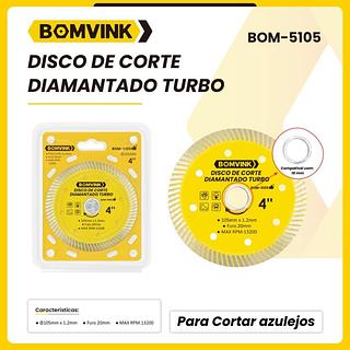 DISCO DE CORTE DIAMANTADO TURBO BOMVINK