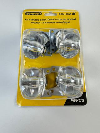 KIT 4 RODIZIO GEL SILICONE 1.5P 40KG/PEÇAS BOMVINK (7908782204254)