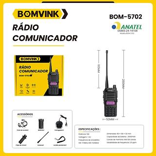 RADIO COMUNICADOR HT WALK TALK DUAL BAND BOMVINK