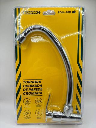 TORNEIRA CROMADA DE PAREDE CROMADA BOMVINK