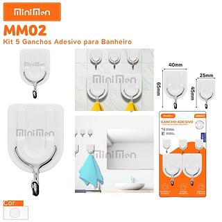 GANCHO ADESIVO FACIL DE INSTALAR E MULTIUSO MINIMEN