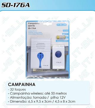 CAMPAINHA SEM FIO IT BLUE