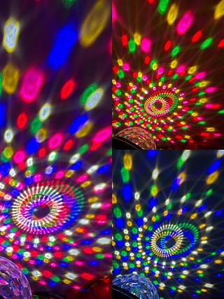 LK-306B GLOBO MAGICO LED DE CRISTAL COM 6 CORES LUATEK