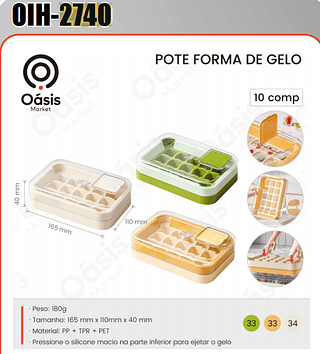 POTE FORMA DE GELO OASIS